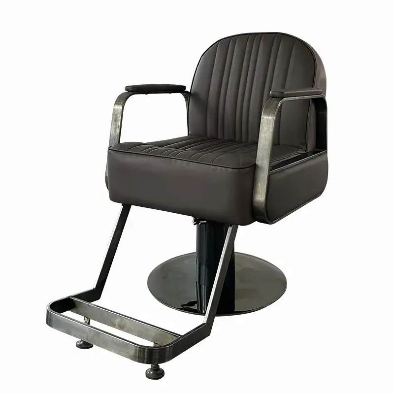Chaise de salon de coiffure takara belmont chaise de barbier main courante en métal pour chaises de coupe de cheveux chaise de plage rotative