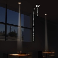 Spot LED encastré à faisceau étroit pour entrées, salons de thé, tables à manger, musées, éclairage d'ambiance, angle de faisceau 3/15°