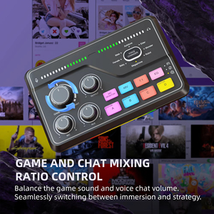 Cartes <span class=keywords><strong>son</strong></span> audio pour studio d'enregistrement <span class=keywords><strong>PC</strong></span> RGB, mélangeurs externes XLR, streaming en direct, <span class=keywords><strong>carte</strong></span> <span class=keywords><strong>son</strong></span> audio USB pour jeux - Product Image 5