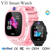 Nouvelle Montre Connectée Carrée Y31 2026 pour Enfants, IP67, avec Double Carte SIM, Appels Vocaux et Vidéo, Positionnement GPS Précis, Caméra HD