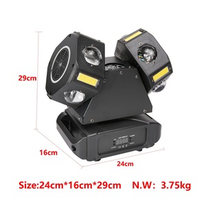 Nouvelles Lumières de Scène Stroboscopiques à Faisceau Laser à Motif <span class=keywords><strong>Petit</strong></span> Tigre, à Double, Triple ou Quadruple Têtes, Projecteurs LED Mobiles 4-en-1 pour DJ - Product Image 5