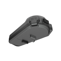 Casque de moto avec talkie-walkie bidirectionnel, casque Bluetooth pour moto, communication 2 motards sur 1000 m, casque portable FM