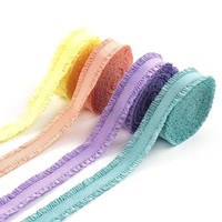 Deepeel AP126 13mm DIY Dentelle Sangle Couture Tissu Accessoires Sous-Vêtements Soutien-Gorge Sangle Vêtements En Caoutchouc Violet Clair Bande Élastique