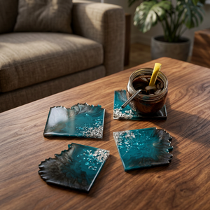 Posavasos Clásicos con Incrustaciones de Hueso para Exhibición de Vasos de Cerveza, Accesorios de Decoración de Mesa, Modelo NA02 de BS INTERNATIONAL - Product Image 1