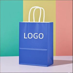 Sac de rangement en papier kraft personnalisable avec un design coloré, idéal pour les sacs cadeaux. - Product Image 5