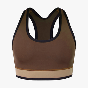 Soutiens-gorge de sport sans coutures en tissu extensible doux et respirant pour le yoga, la gym et la vente en gros - Product Image 4