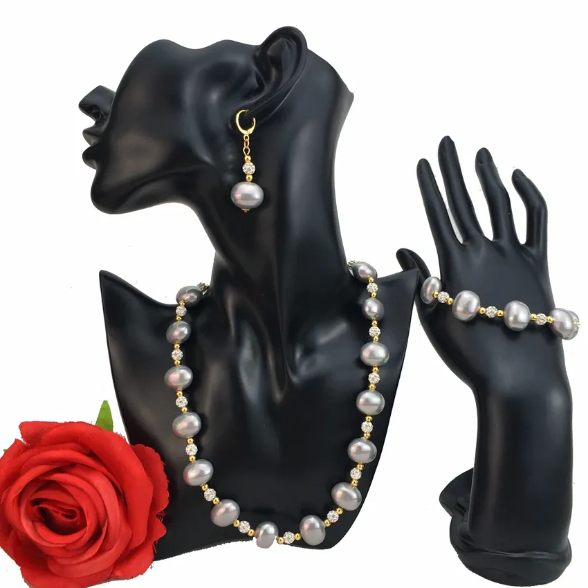 Jingyun — ensemble de bijoux couleur or pour femme, perles africaines, à la mode, boucles d'oreilles, FHK11827