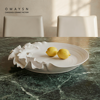 Assiette à fruits en céramique Omaysn, assiettes en forme de fruits en céramique, assiettes à fruits en porcelaine, assiettes contemporaines pour table à manger organique