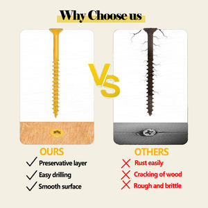 316 स्टेनलेस स्टील स्व-कटिंग डेक स्क्रू के लिए स्क्वायर ड्राइव वॉशर हेड मोटे धागे के लिए मोटे धागे - Product Image 6