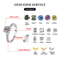 Perhiasan Mewah Perak Sterling 925 Berlapis Platinum Potongan Brilian VVS 2Ct Moissanite Perhiasan Berkualitas Tinggi Cincin Kawin Dua Warna Motif Bunga untuk Wanita