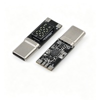 Conector USB Tipo C Macho, Monitor de Energía con Pantalla Digital, Cable de Soldadura para PCB, 12V 16P