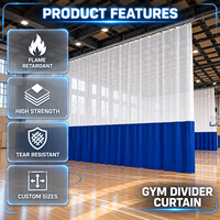 Rideaux de séparation pour gymnase sur mesure, suspendus au plafond, pour terrain de basketball intérieur et gymnase scolaire