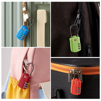 Mini cadenas à combinaison à 3 chiffres approuvé par la TSA, cadenas pour bagages de voyage, école, gymnase