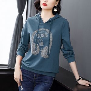 Women's Hooded Sweatshirt Brick Red Ultra Thin Loose Fit Spring Autumn Korean Style Trendy Top - Product Image 5