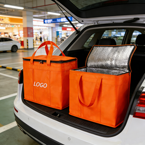 Sac isotherme portable personnalisé avec logo, imperméable, en non-tissé, en aluminium, pour la livraison de nourriture et de café - Product Image 1