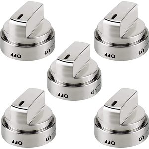 Ensemble de boutons de cuisinière et de four en acier inoxydable argenté, pièces de rechange pour cuisinière à gaz modèle Ae73453509 - Product Image 1