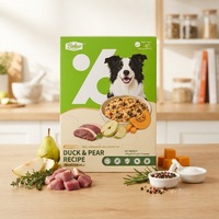 Boîte en carton imprimé écologique et recyclable avec pelliculage mat et fermeture à rabat pour l'emballage d'aliments pour animaux de compagnie