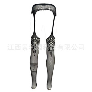Collants résille noirs pour hommes, taille mi-haute, en nylon et élasthanne, lingerie sexy, Printemps 2023 - Product Image 4