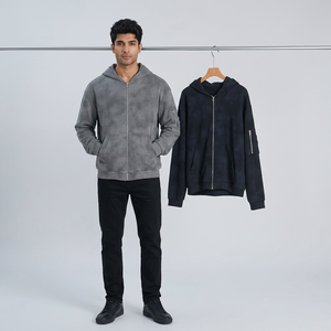 Nouveau Hoodie Homme Automne Hiver, Style Mature Léger, Coupe Droite Simple, Fermeture Éclair, Tendance, 100% Coton, Service OEM, Vintage - Product Image 1