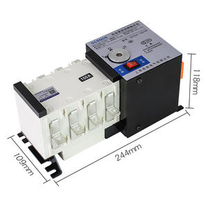 Interrupteur de transfert automatique à double alimentation Gcdqcn 100A 4P triphasé classe PC ATS 380V avec modes manuel et automatique - Product Image 3
