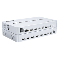 KVM Extender Dengan Cangkang Paduan Aluminium, Pemisah Audio Video Multi-view 4K60Hz untuk Pusat Pemantauan & Sistem Konferensi