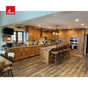 Allandhallandcallder עיצוב שייקר עץ טבעי מלא כפרי ארון מטבח ביתי עם האי - Product Image 4