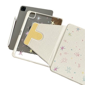 Funda para <span class=keywords><strong>iPad</strong></span> con diseño de estrella de estilo coreano, con ranura para lápiz, soporte giratorio anticaídas para <span class=keywords><strong>iPad</strong></span> Pro/Air/Mini - Product Image 5