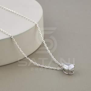 Collar con Colgante de Moissanita en Forma de Pera, Oro de 14k, Solitario, Elegante, Atemporal, Brillante, Joyería Fina, Regalo para Mujer, Uso Diario, de la India - Product Image 2