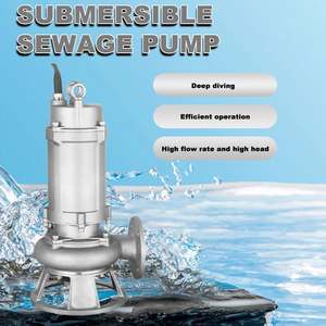 WQ Non Clogging Vertical Electric Drainage Sump <b>Pumps</b> Stainless Steel <b>Submersible</b> Sewage <b>Pump</b> for Dirty Water Sewage - Product Image 2