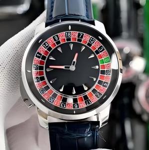 <span class=keywords><strong>Montre</strong></span> mécanique automatique de luxe pour homme <span class=keywords><strong>Jacob</strong></span> Roulette Time, cadran de 44 mm, bracelet en cuir - Product Image 1