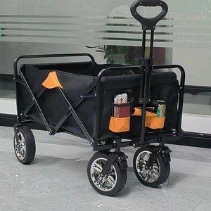 Customizable Portable Camping Cart Street Vending <b>Foldable</b> <b>Wagon</b> Hand-Pulled for Outdoor Car Manufactured Street Vending Cart - Product Image 1