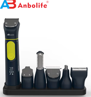 Tondeuse Électrique Nez et Barbe Anbolife pour Hommes, 1200 mAh, Kits de Toilettage, Étanche IPX6, Usage Domestique