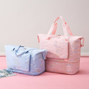 PASUXI Lässige Polyester-Reisetasche mit Reißverschluss, Große Kapazität, Faltbare Wochenendtasche, Leichte Sporttasche, Wasserdichte Gepäcktasche - Product Image 6