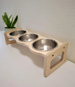 ODM OEM Eco-Friendly Automatic Triple <b>Bowl</b> Feeder Wooden Feeding Station with <b>Stainless</b> <b>Steel</b> Travel <b>Bowls</b> for Cats and <b>Dogs</b> - Product Image 6