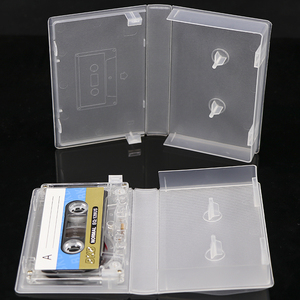 SUNSHING Portable Plastic Single Audio Cassette Tape Case Blank Clear Acrylic Cassette Jewel Case <b>Empty</b> VHS Tape Storage <b>Box</b> - Product Image 5
