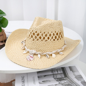 <span class=keywords><strong>Sombrero</strong></span> Vaquero Occidental Unisex con Bordado a Máquina y Diseño <span class=keywords><strong>de</strong></span> Concha, Ideal para Deportes al Aire Libre, Senderismo y Pesca - Product Image 4