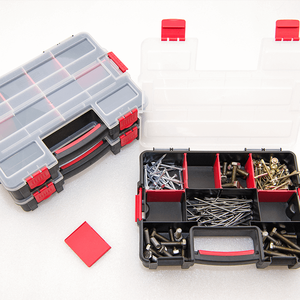 Case Storage Screw Plastic Storage Tool Box Tool Case Parts Storage Organizer Box Plastic Compartment With Cover Hardware Multi-function Screw Boxes