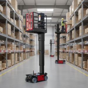 Elevador Vertical Autopropulsado Eléctrico de 4.8m con Sistema de Descenso de Emergencia y Neumáticos Antimarcadores - Product Image 3