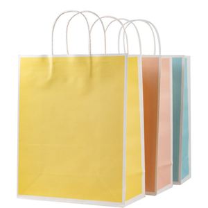 ถุงกระดาษสีคุณภาพสูง ถุงของขวัญคราฟท์พร้อมหูหิ้วกระดาษแบบบิด - Product Image 1