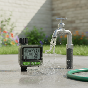 Système de minuterie d'arrosage programmable à 4 zones, analogique, en plastique, minuterie d'eau, tuyau d'arrosage de jardin, tuyau d'arrosage extérieur, arrosage de pelouse, jardin - Product Image 1