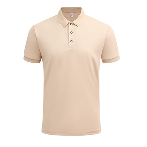 <b>Polo</b> Shirt Solid Color Polyester Breathable Daily Wear Short Sleeve Men's Uniform - Product Image 2