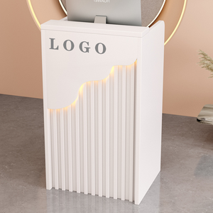Muebles de salón de alta calidad, escritorio de recepción de clínica pequeña personalizado, salón de belleza, tienda de salón de madera, Mini mesa de recepción - Product Image 3