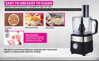Robot culinaire multifonctionnel commercial 2L, hachoir, mixeur, moulin à viande, batteur à œufs, accessoires pour usage domestique