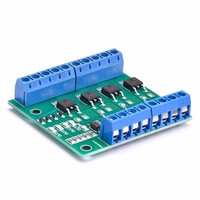 Dört kanallı DC MOSFET Alan Etkili Transistör Modülü M28, PLC Amplifikatör Devre Kartı Sürücüsü Optocoupler İzolasyonu Çin