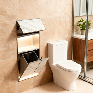 Diseño de montaje de almacenamiento de pared invisible de nicho de cubo de basura de inodoro de acero inoxidable moderno <span class=keywords><strong>para</strong></span> <span class=keywords><strong>Baño</strong></span> - Product Image 6