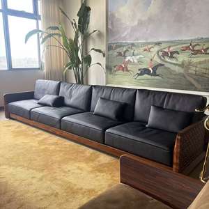 मूल डिजाइन अनुकूलित घर या कार्यालय फर्नीचर अपार्टमेंट विला सोफे के लिए वास्तविक चमड़े का लिविंग रूम 2/3/4/5 सोफा - Product Image 2