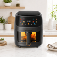 Friteuse à air intelligente multifonctionnelle numérique sans huile de 8 L à écran tactile, grande capacité, pour usage domestique, vente en gros d'usine OEM
