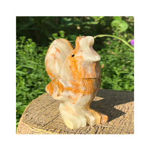 Figura de Gallo de Arte Popular Tallada en Ónix Marrón en Material de Piedra con Color y Tamaño Personalizables - Product Image 2