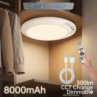 Lampe murale LED rechargeable intelligente moderne pour la maison, en ABS blanc, avec détecteur de mouvement, variateur d'intensité et télécommande, pour la décoration de la pièce