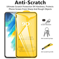 Protector de Pantalla de Vidrio Templado 9D para Samsung S24 S25 ULTRA PLUS F13, Cristal Protector para Samsung A56 A36 A26 A16 A06